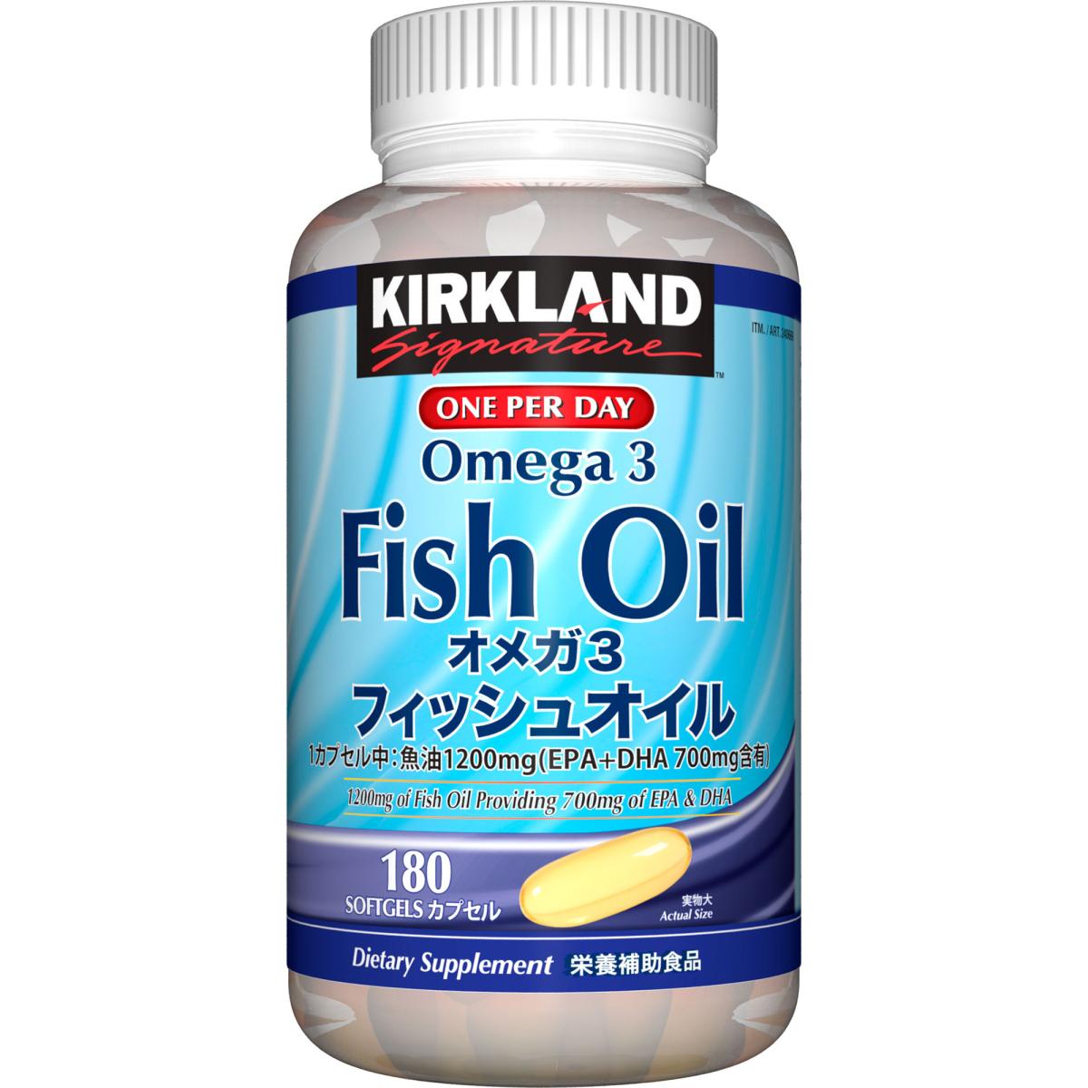 [Kirkland Signature] Fish Oil Omega3 180 Count - CROSS SHELF JP